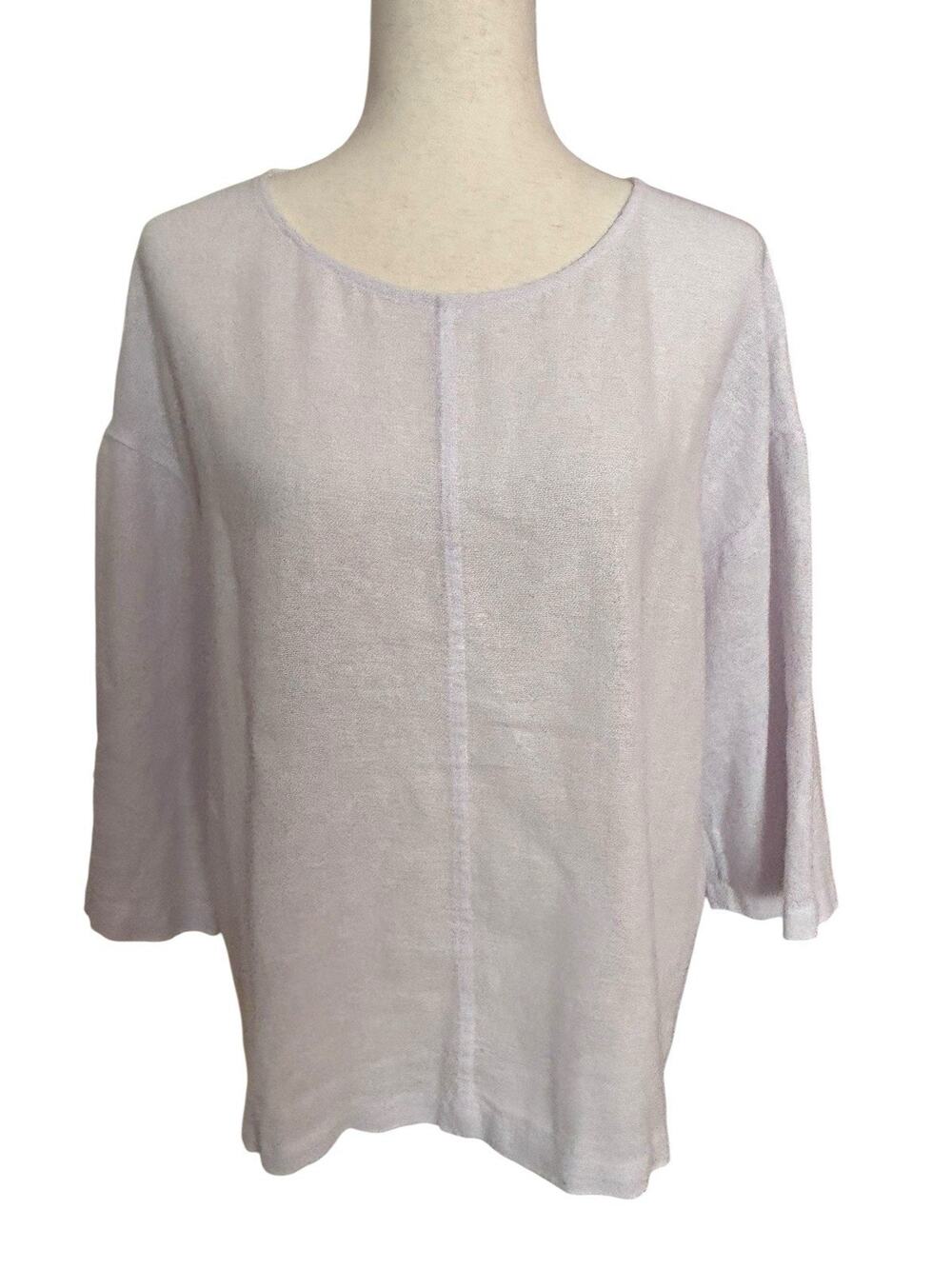 J.Jill Womens Size Small Linen Cotton Blend Top Lightweight Lavender